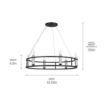 Rosalind Chandelier - line drawing.