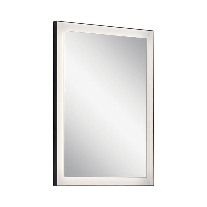 Ryame LED Mirror in Rectangular/Matte Black (Small).