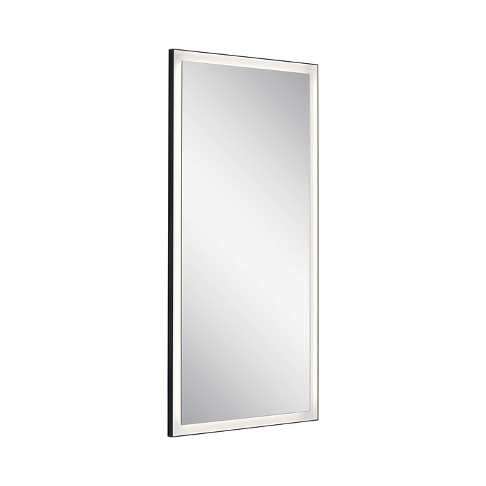 Ryame LED Mirror in Rectangular/Matte Black (Large).