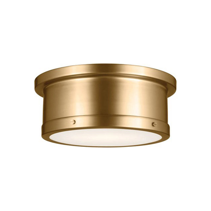 Serca Flush Mount Ceiling Light in Brushed Natural Brass (Small).