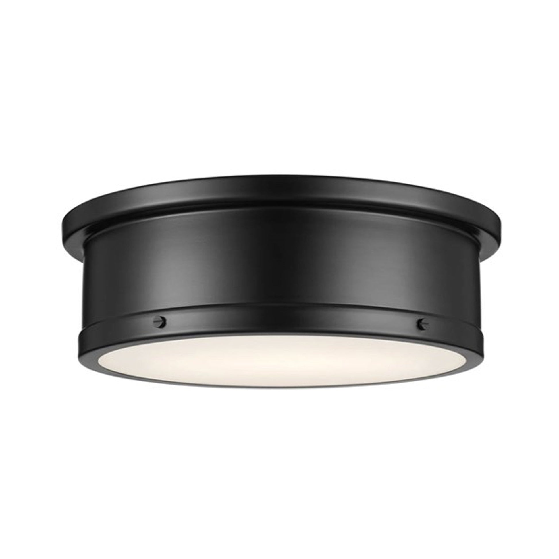 Serca Flush Mount Ceiling Light in Black (Large).
