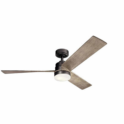 Spyn LED Ceiling Fan in Anvil Iron.