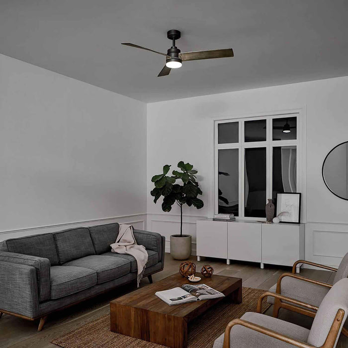 Spyn LED Ceiling Fan in living room.