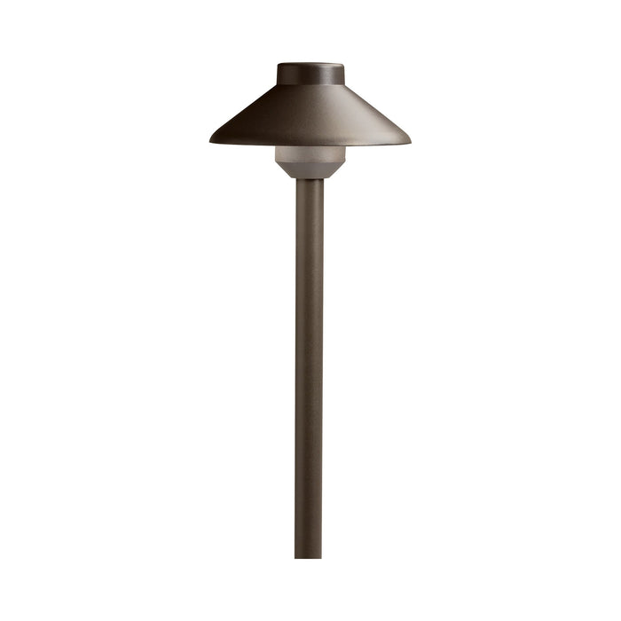 Stepped Dome LED Path Light in Textured Architectural Bronze (15-Inch).
