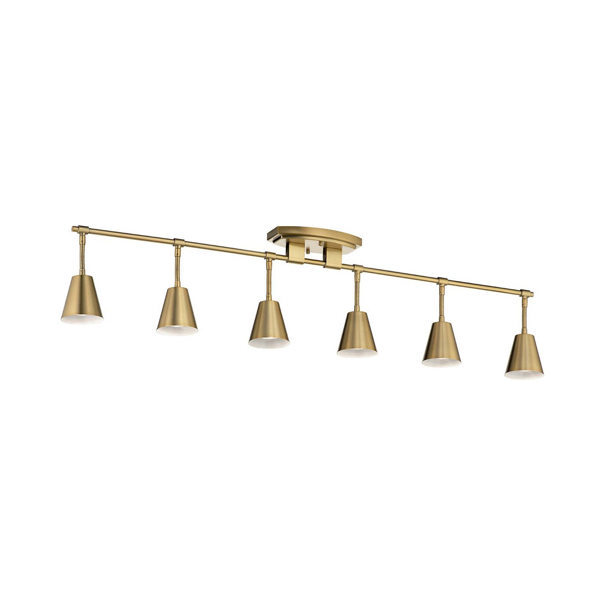 Sylvia Track Light Kit in Brushed Natural Brass (6-Light).