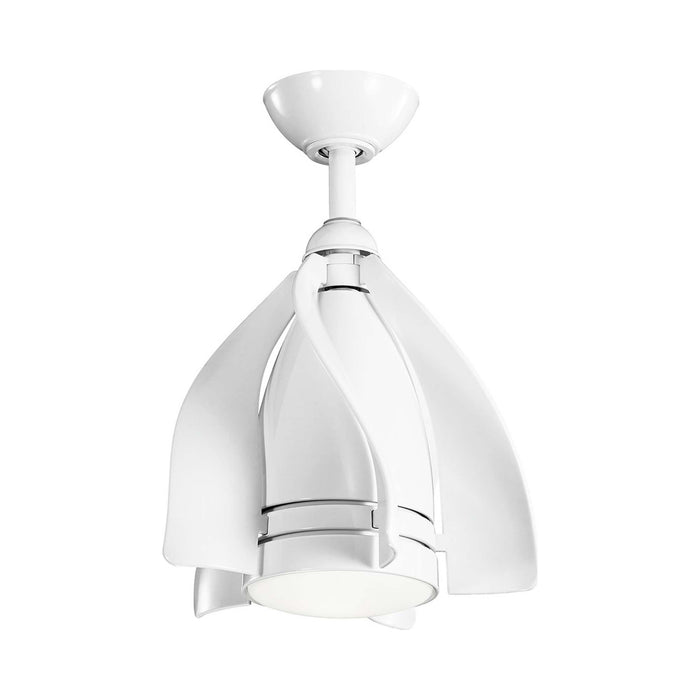 Terna LED Ceiling Fan in White.