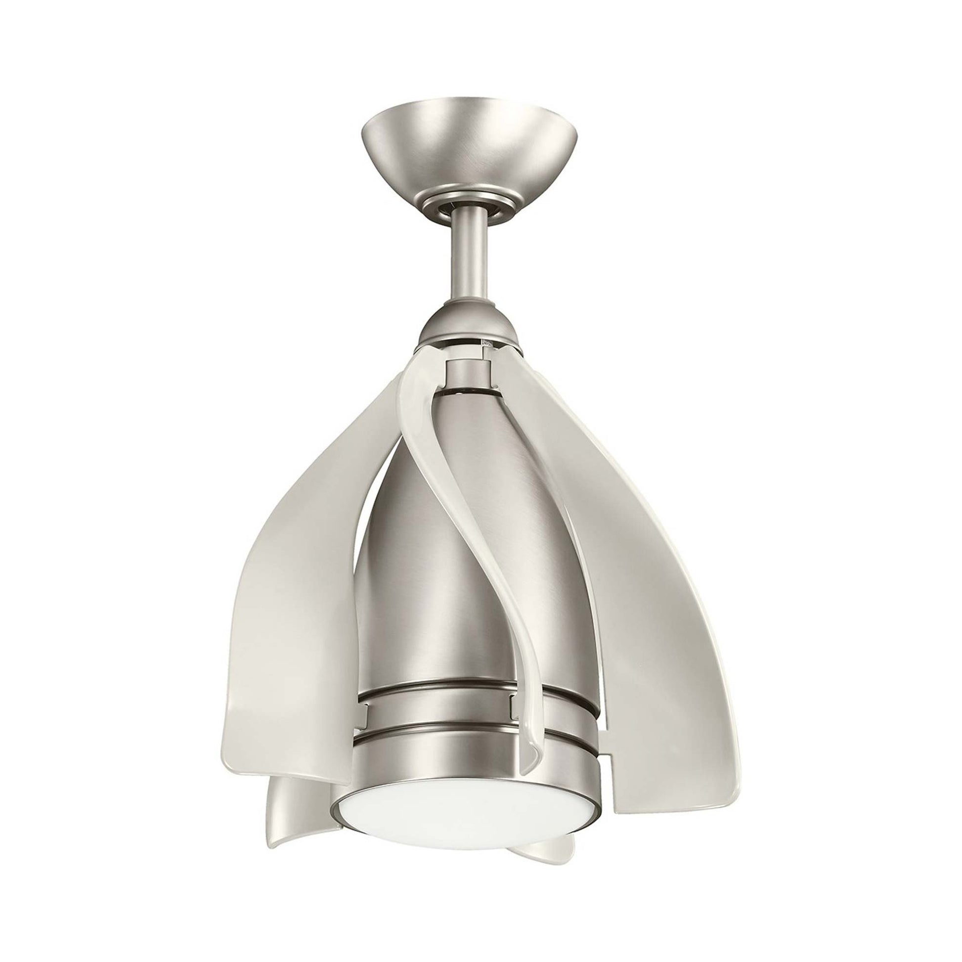 Terna LED Ceiling Fan in Brushed Nickel.