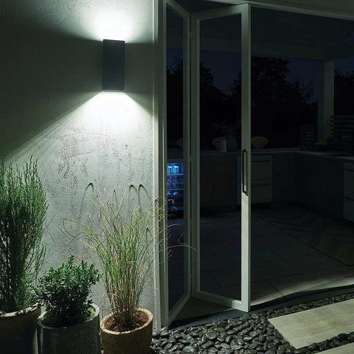 Walden Outdoor Led Wall Light in outside area.