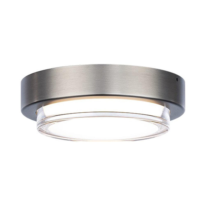 Kind LED Flush Mount Ceiling Light in Silver.