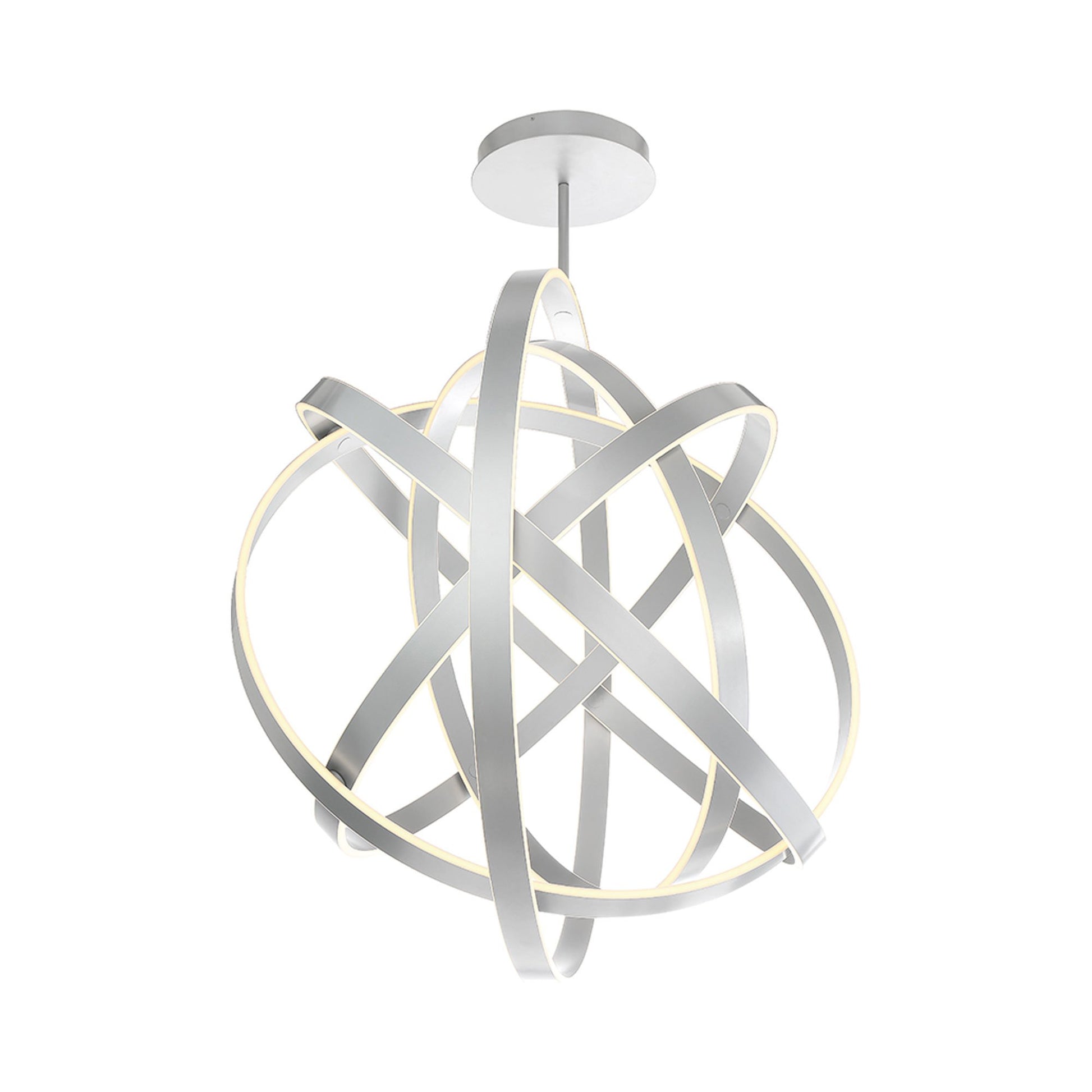 Kinetic LED Chandelier in Titanium.
