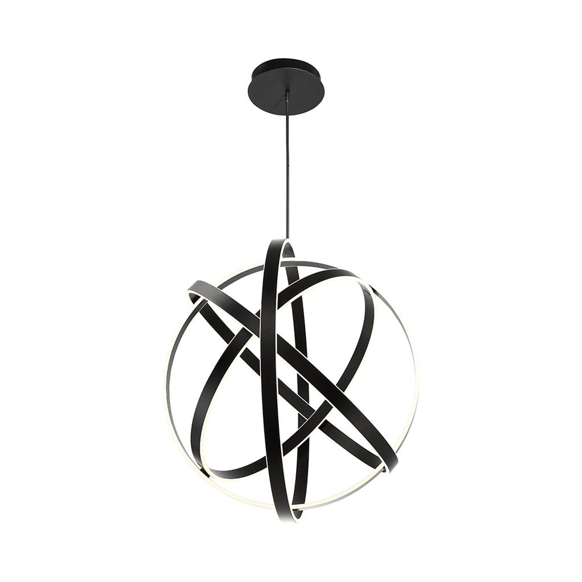 Kinetic LED Pendant Light in Black (Large).
