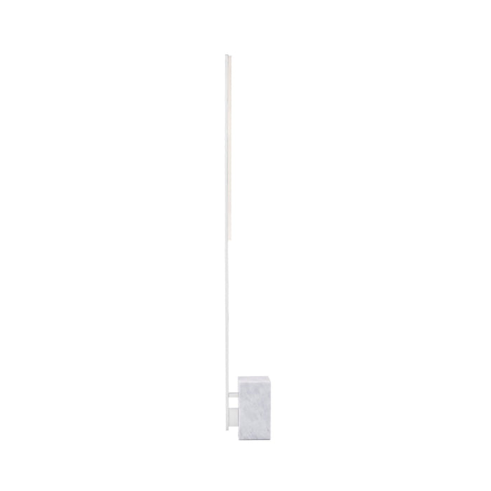 Klee LED Floor Lamp in Polished Nickel/White Marble (Large).