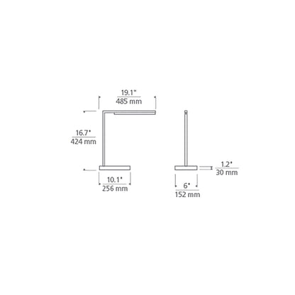 Klee LED Table Lamp - line drawing.