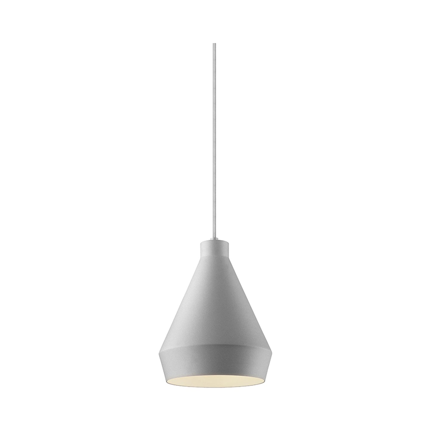 Koma Taisho Pendant Light in Bright Satin Aluminum.