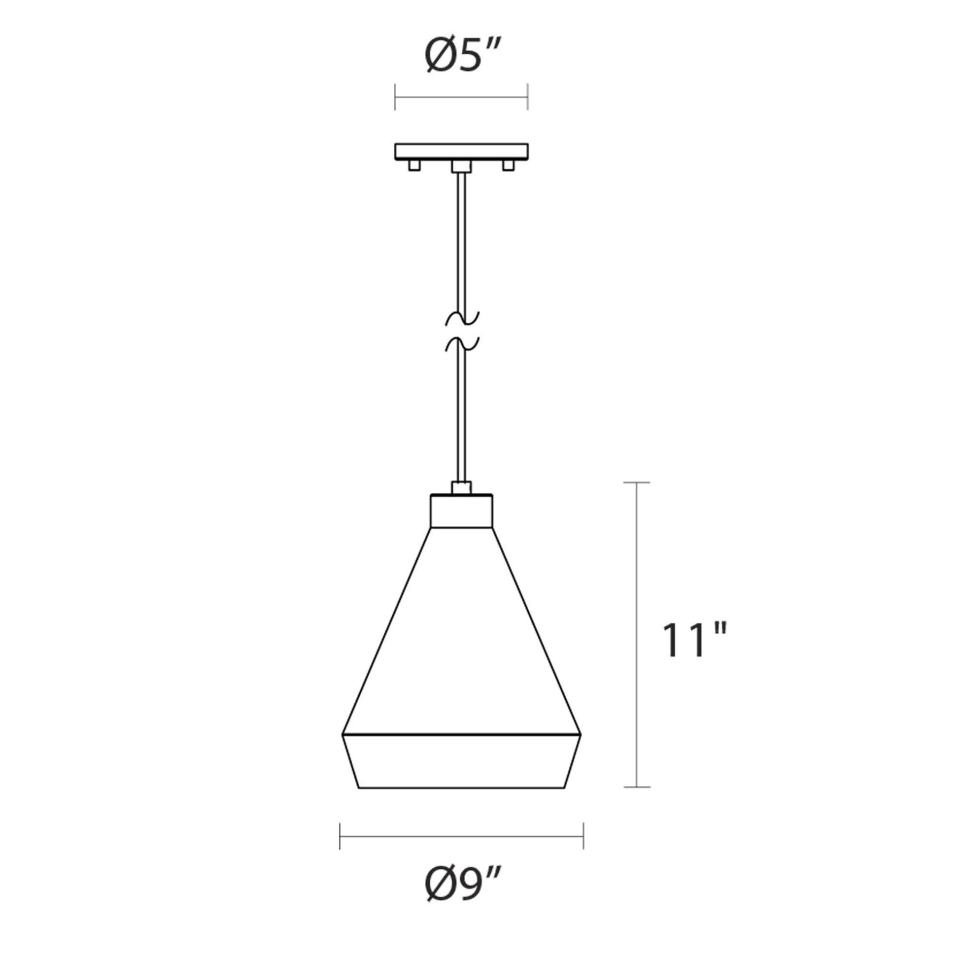 Koma Taisho Pendant Light - line drawing.