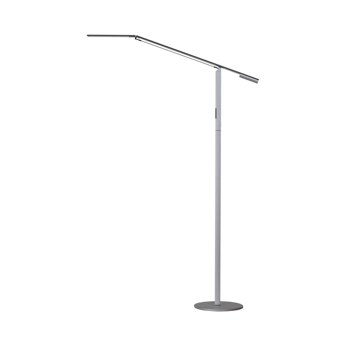 Equo LED Floor Lamp in Silver.