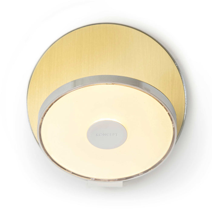 Gravy Hardwire LED Wall Light in Chrome and Brass.