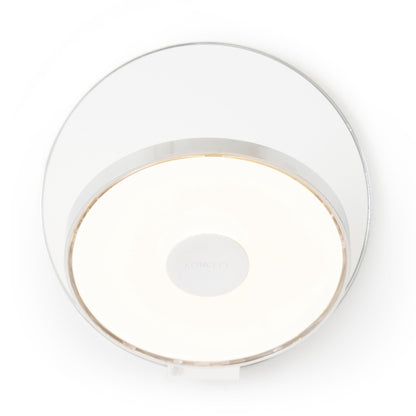 Gravy Hardwire LED Wall Light in Chrome and Matte White.