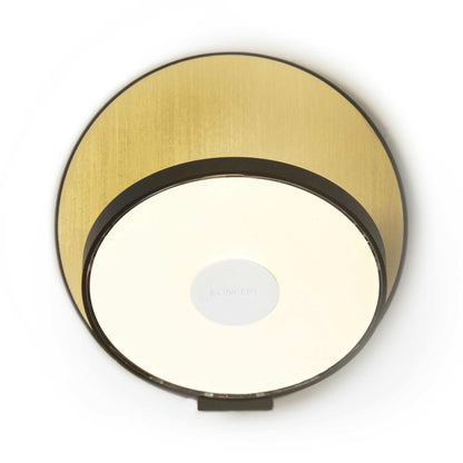 Gravy Hardwire LED Wall Light in Metallic Black and Brass.