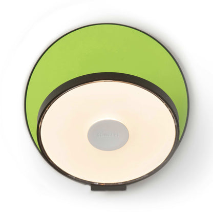 Gravy Hardwire LED Wall Light in Metallic Black and Matte Green.