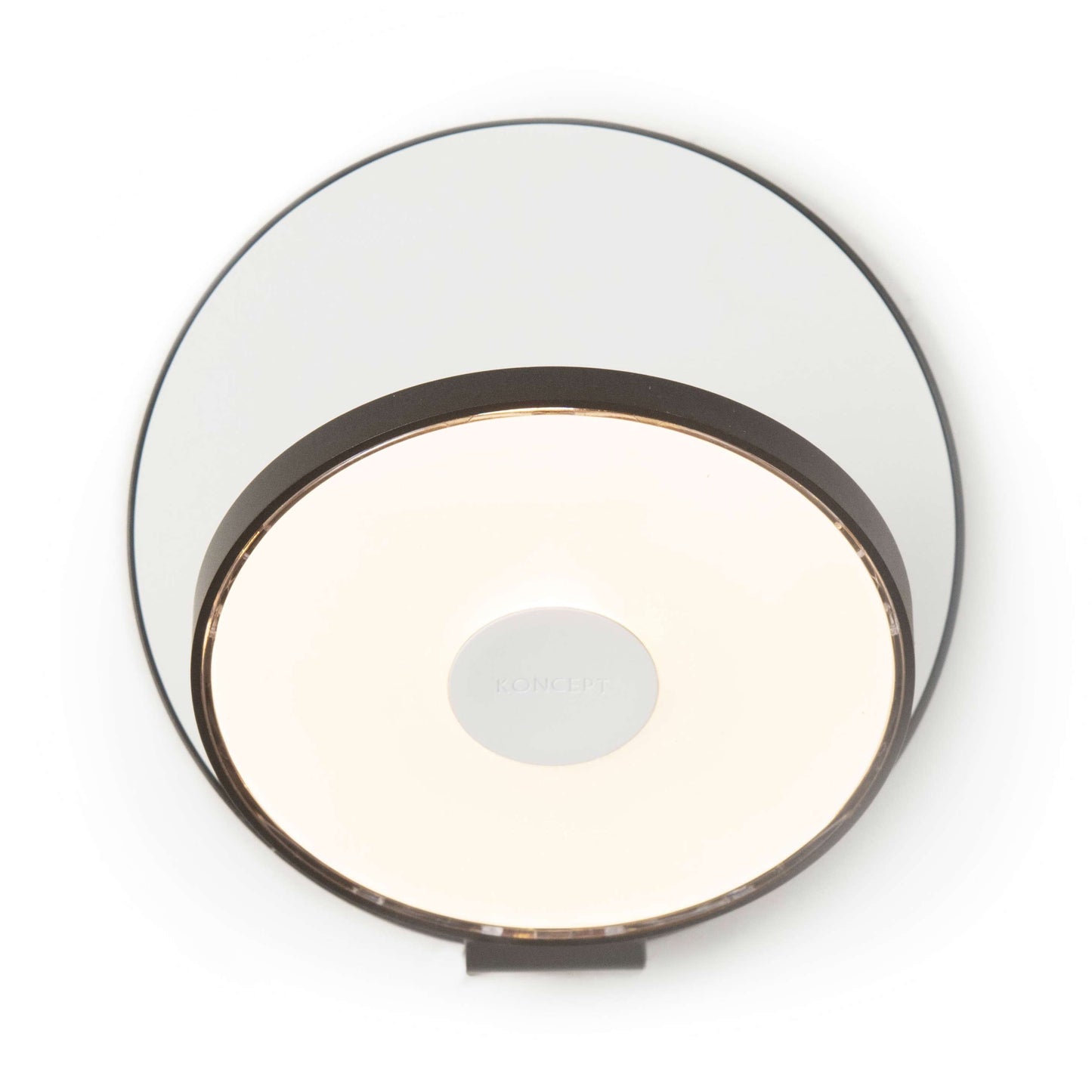 Gravy Hardwire LED Wall Light in Metallic Black and Matte White.