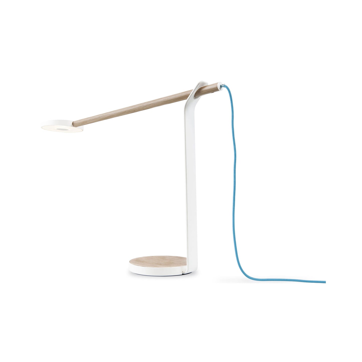 Gravy LED Desk Lamp in White Oak.