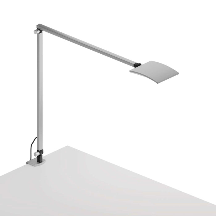 Mosso Pro LED Desk Lamp in Silver/Slatwall Mount.
