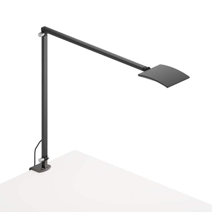 Mosso Pro LED Desk Lamp in Matte Black/Slatwall Mount.