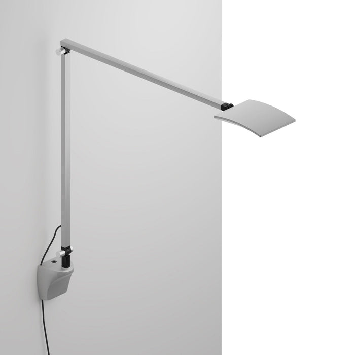 Mosso Pro LED Desk Lamp in Silver/Through-Table Mount.