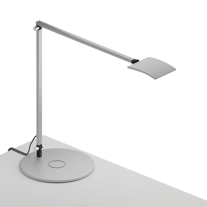 Mosso Pro LED Desk Lamp in Silver/Wireless Charging Qi Base .