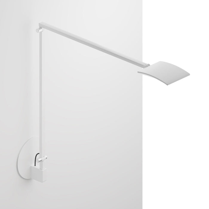 Mosso Pro LED Desk Lamp in White/Hardwired Wall Mount.