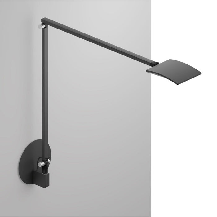 Mosso Pro LED Desk Lamp in Matte Black/Hardwired Wall Mount.