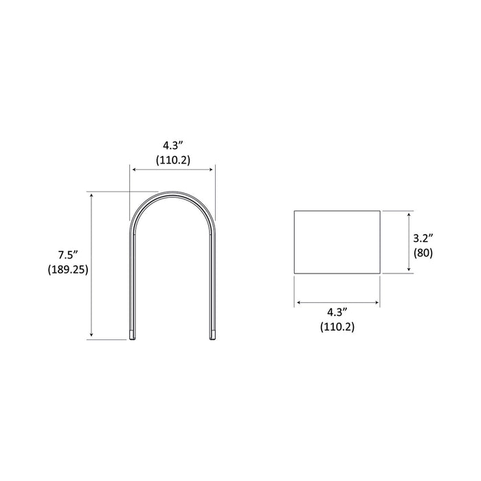 Mr. N LED Table Lamp - line drawing.
