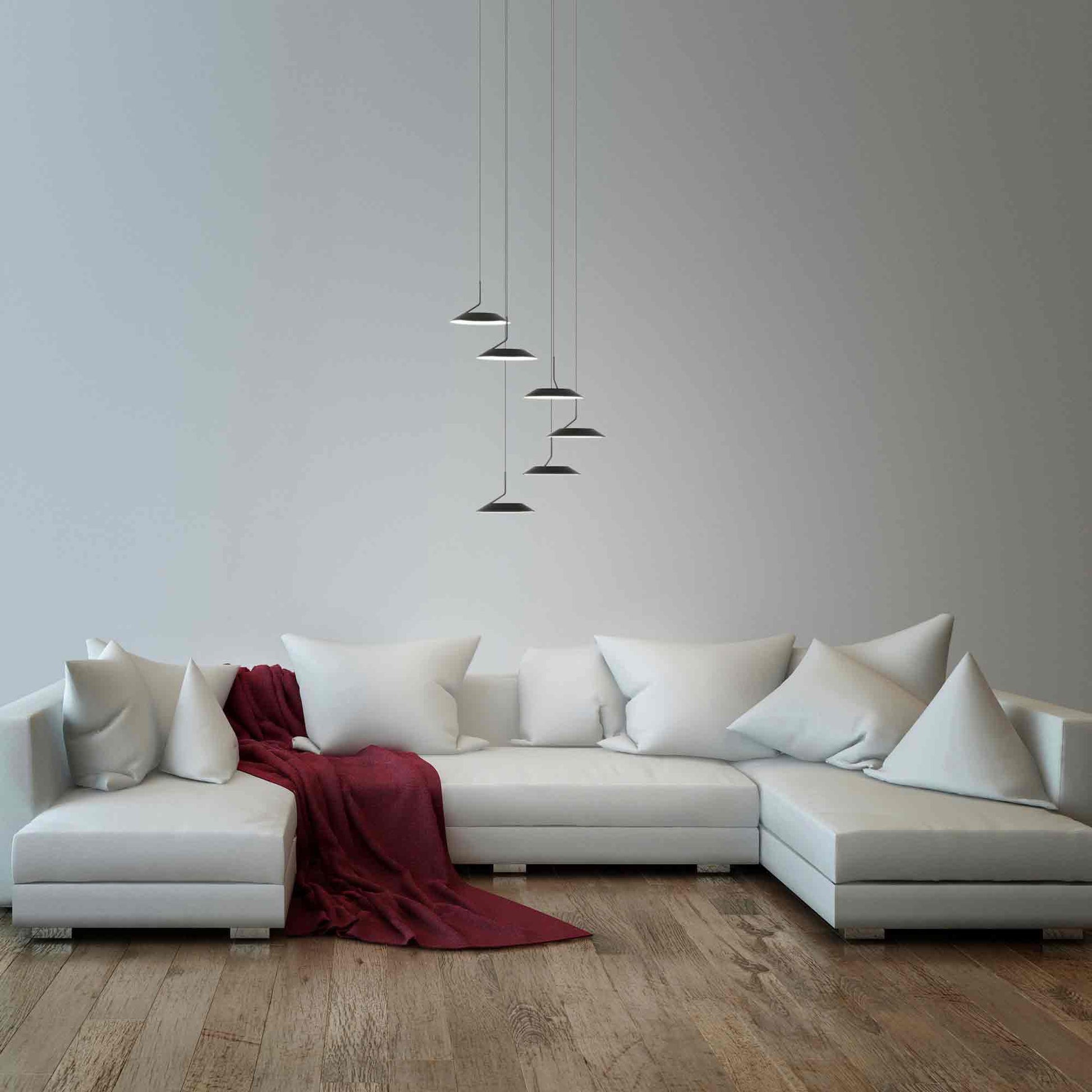 Royyo LED Multi Light Pendant Light in living room.