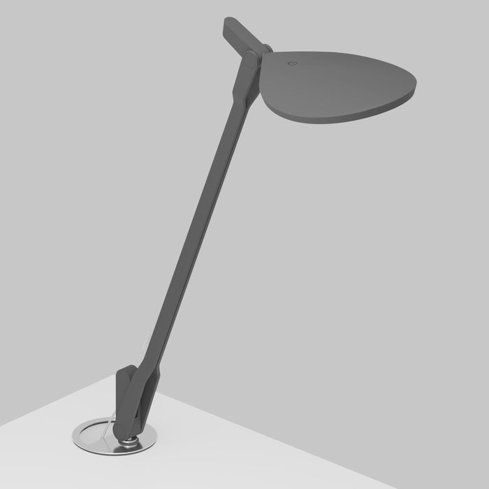 Splitty LED Desk Lamp in Matte Grey/Grommet Mount .