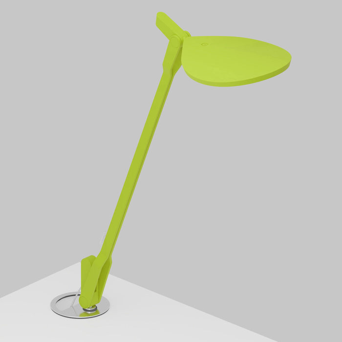 Splitty LED Desk Lamp in Matte Leaf Green/Grommet Mount .