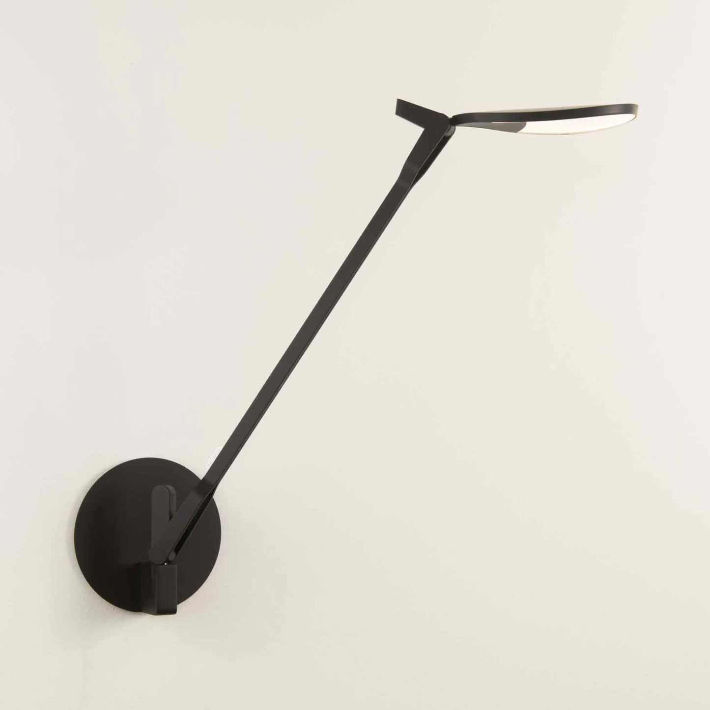 Splitty LED Desk Lamp in Matte Black/Hardwire Wall Mount.