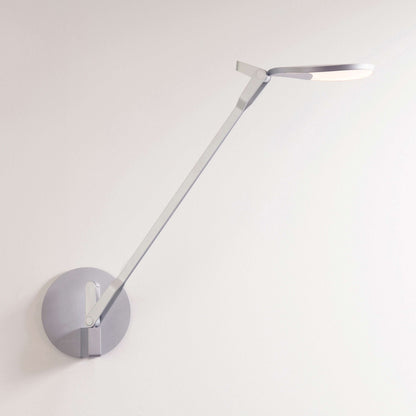 Splitty LED Desk Lamp in Silver/Hardwire Wall Mount.