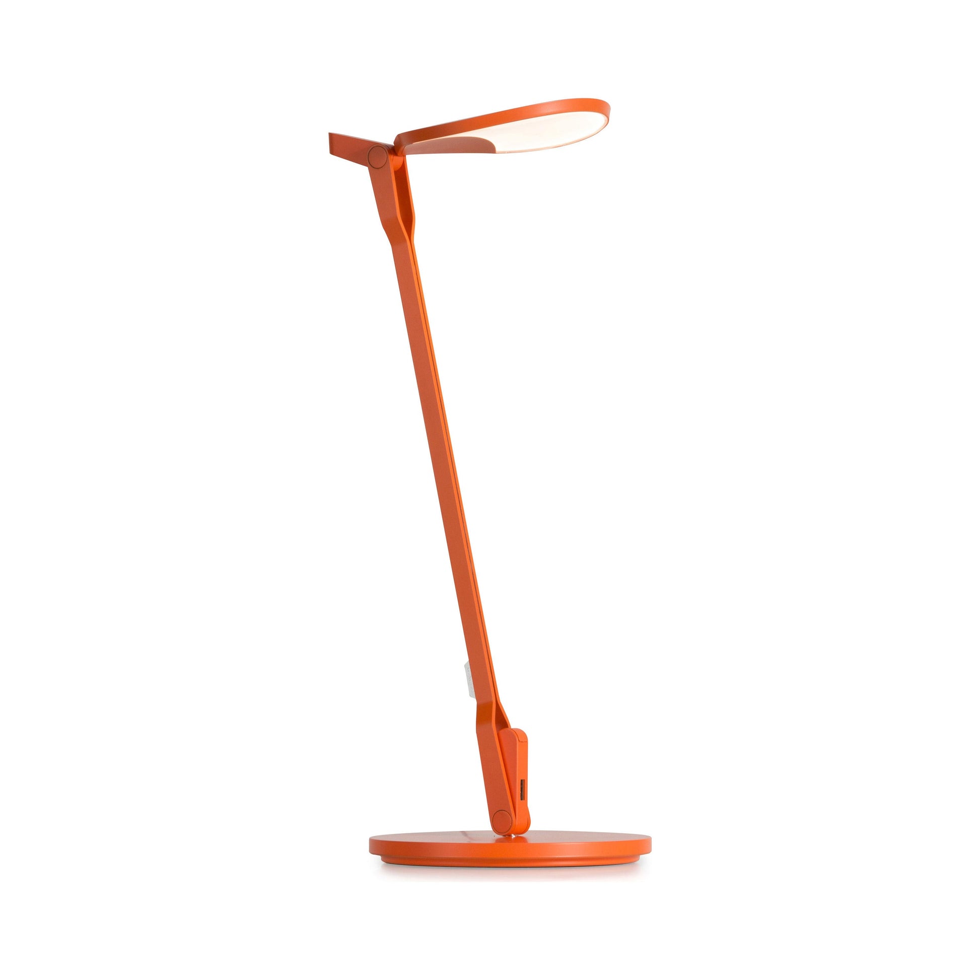 Splitty LED Desk Lamp in Matte Orange (Standard Desk Base).