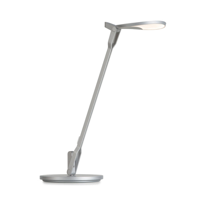 Splitty LED Desk Lamp in Silver/Standard Desk Base.
