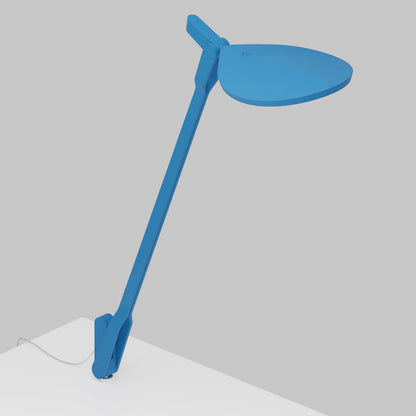 Splitty LED Desk Lamp in Matte Pacific Blue/Through-Table Mount .