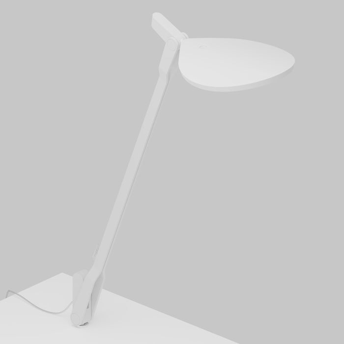 Splitty LED Desk Lamp in Matte White/Through-Table Mount .