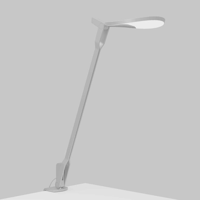 Splitty LED Desk Lamp in Silver/Two-Piece Desk Clamp.