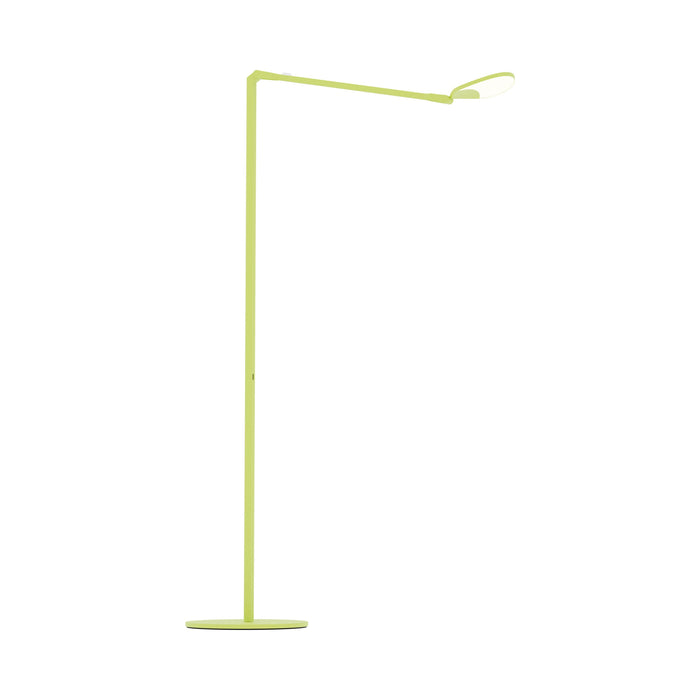 Splitty LED Floor Lamp in Matte Leaf Green.