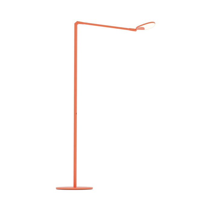 Splitty LED Floor Lamp in Matte Orange.
