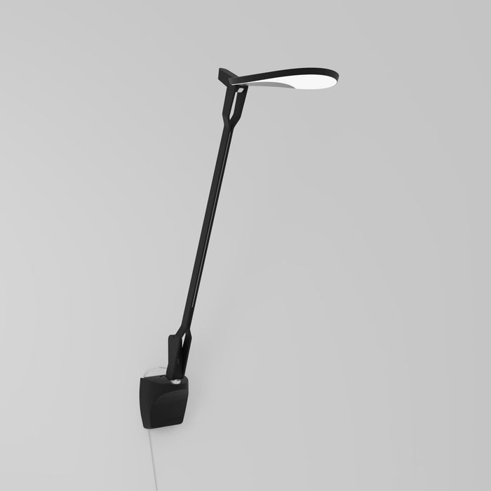Splitty Pro LED Desk Lamp in Matte Black/Wall Mount.