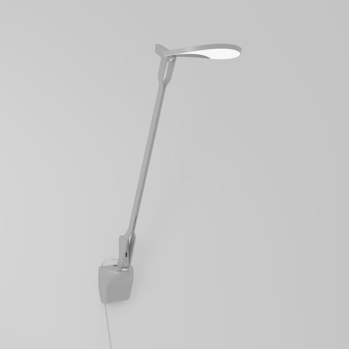 Splitty Pro LED Desk Lamp in Silver/Wall Mount.