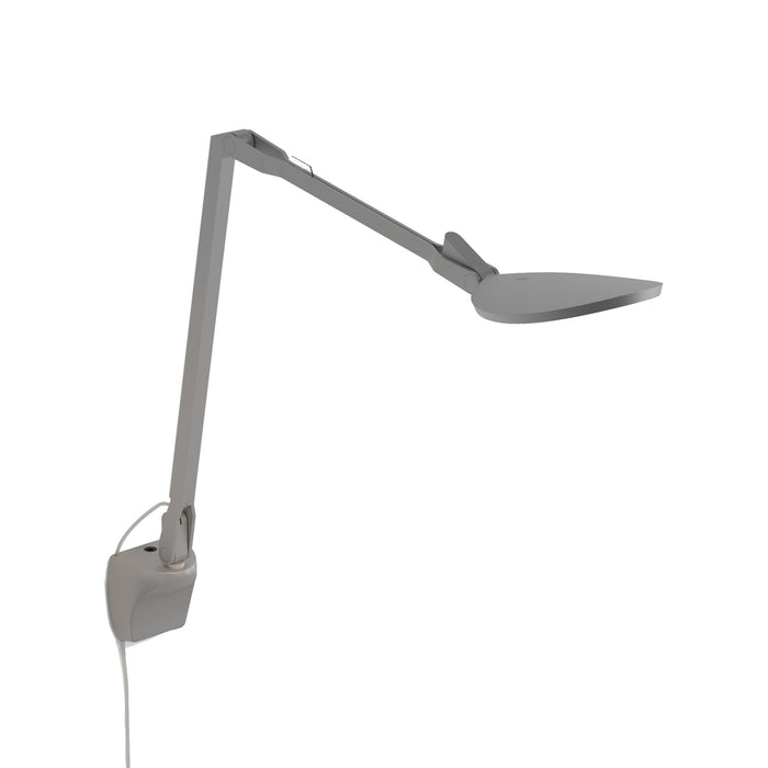 Splitty Reach LED Desk Lamp in Silver/Slatwall Mount.