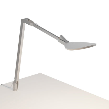 Splitty Reach Pro LED Desk Lamp in Silver/Through Table Mount.