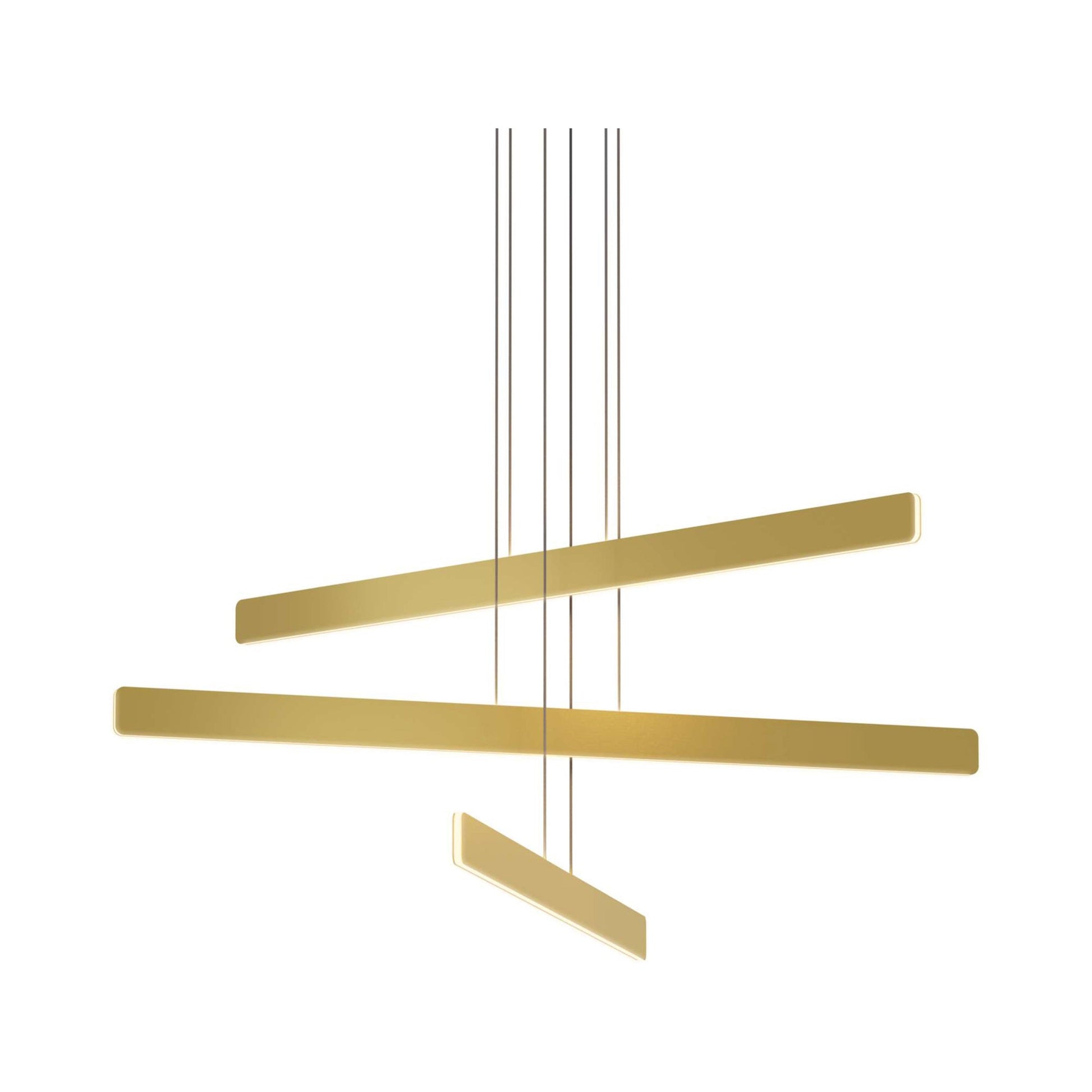 Sub LED Chandelier in Circular 3-Light/Gold.